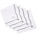 Carrol Boyes Well Framed White Napkins, Set Of 4