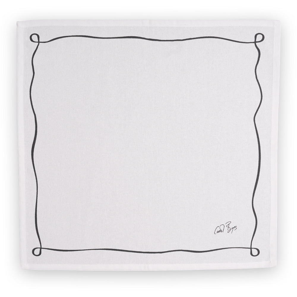 Carrol Boyes Well Framed White Napkins, Set Of 4