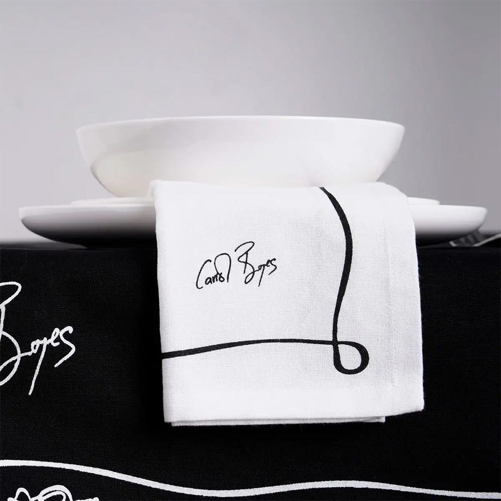 Carrol Boyes Well Framed White Napkins, Set Of 4