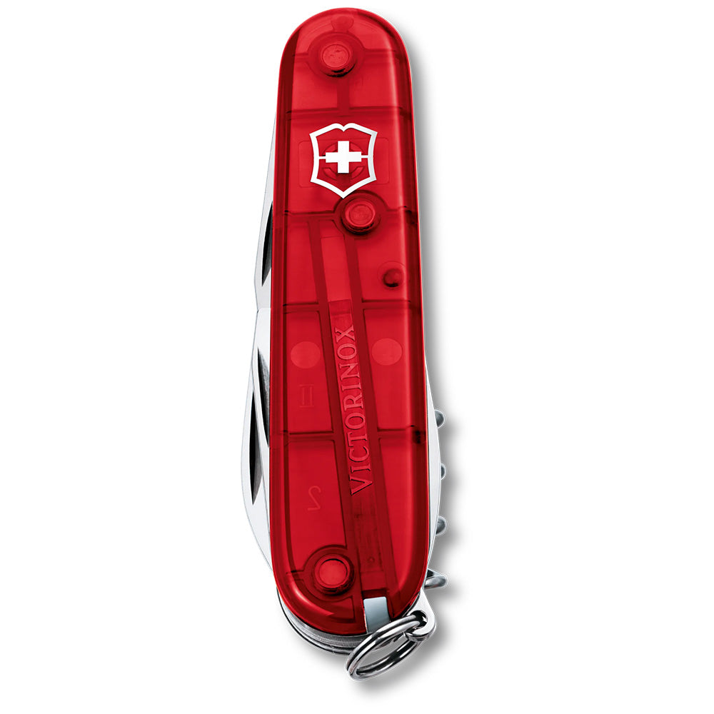 Victorinox Spartan Pocket Knife, Transparent Red