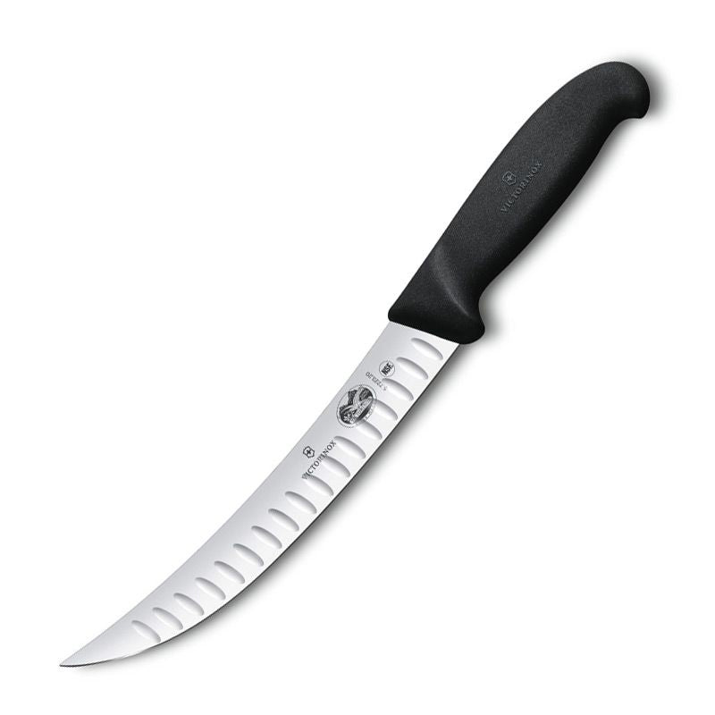 Victorinox Fibrox Fluted Curved Butcher's Knife, 20cm
