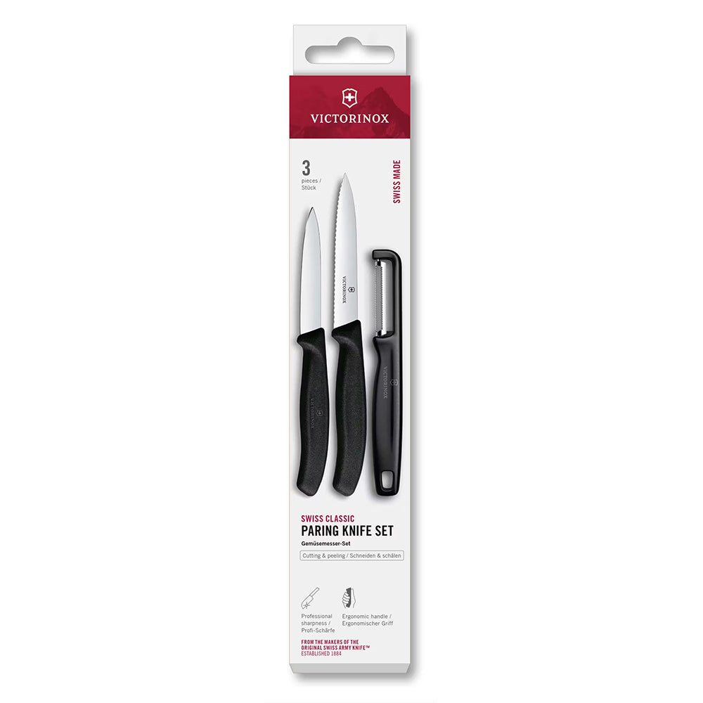 Victorinox Swiss Classic Paring Knife Set With Iota Peeler, 3pc