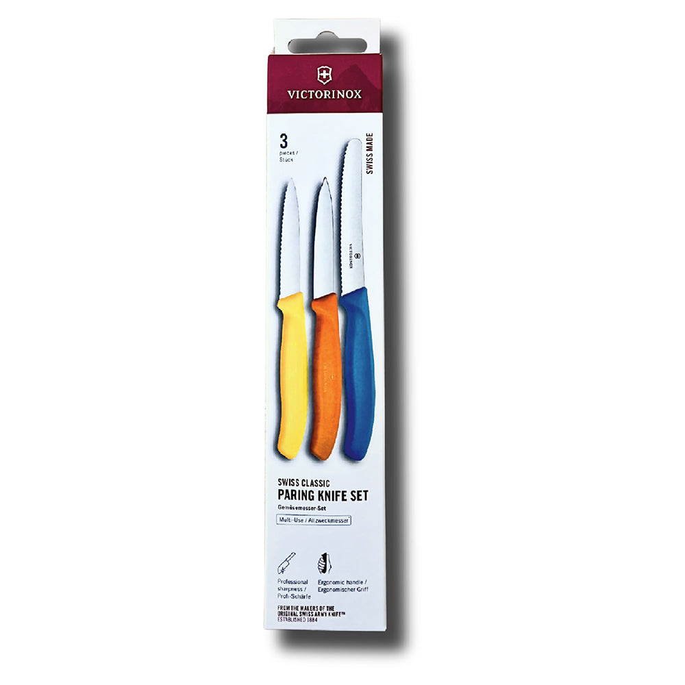 Victorinox Swiss Classic Multi-Coloured Paring Knife Set, 3pc