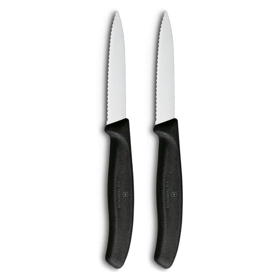 Victorinox Swiss Classic 8cm Pointed Serrated Paring Knife, Set of 2
