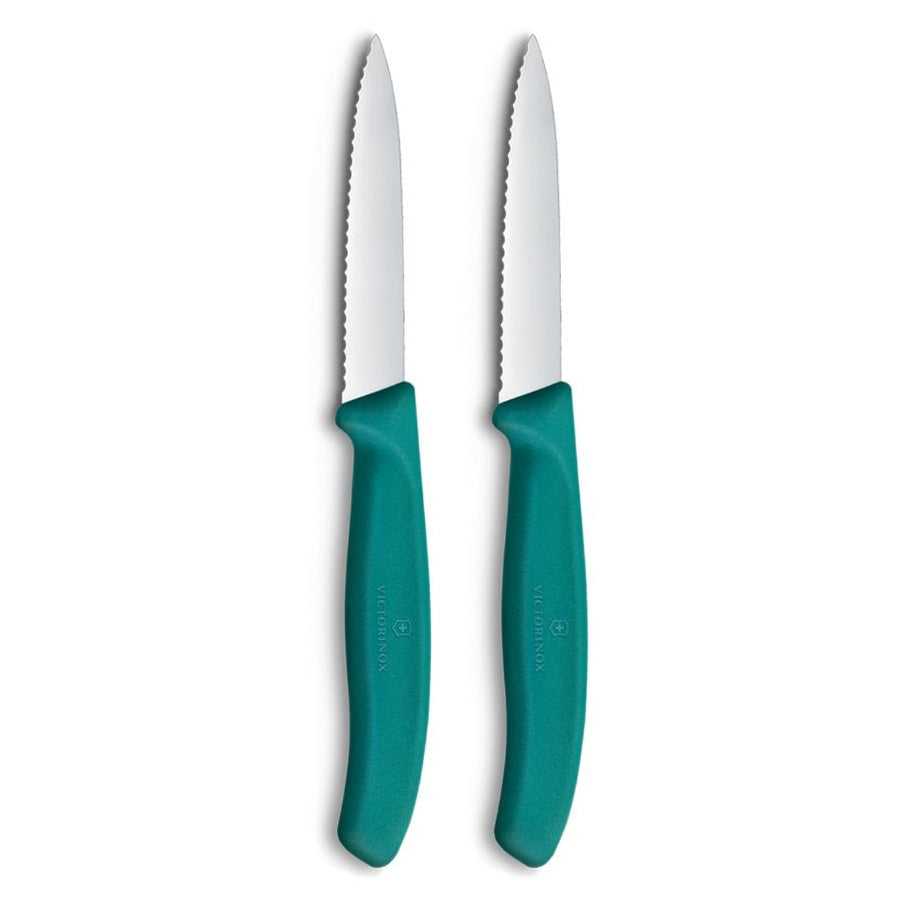 Victorinox Swiss Classic 8cm Pointed Serrated Paring Knife, Set of 2