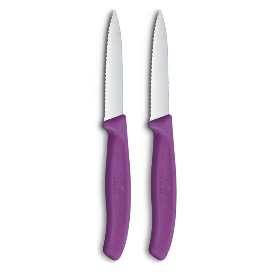 Victorinox Swiss Classic 8cm Pointed Serrated Paring Knife, Set of 2