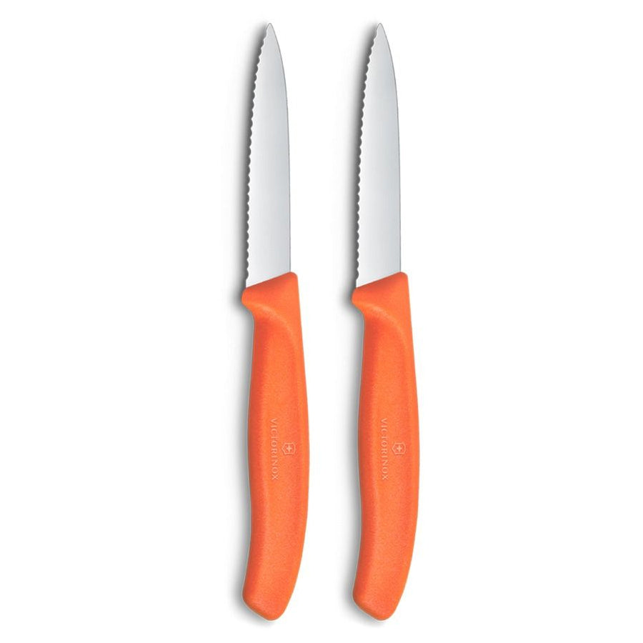 Victorinox Swiss Classic 8cm Pointed Serrated Paring Knife, Set of 2