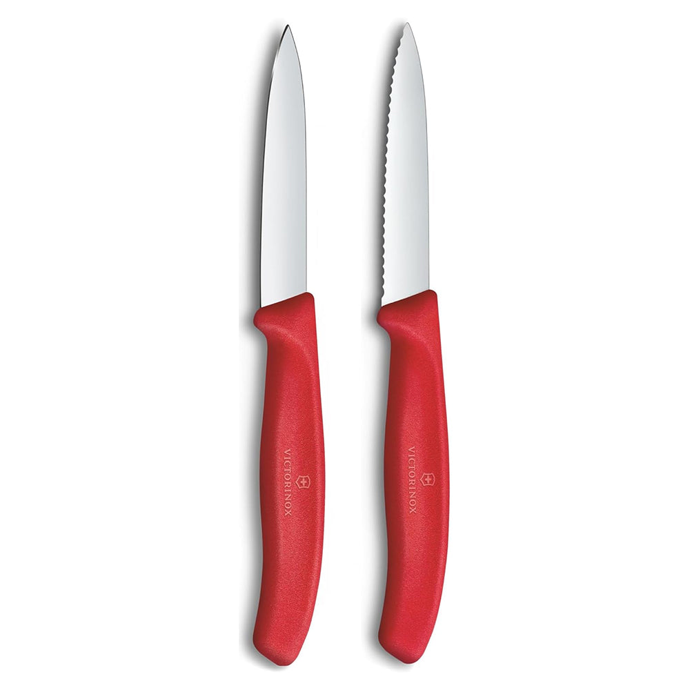 Victorinox Swiss Classic Plain and Serrated Paring Knife Set, 8cm