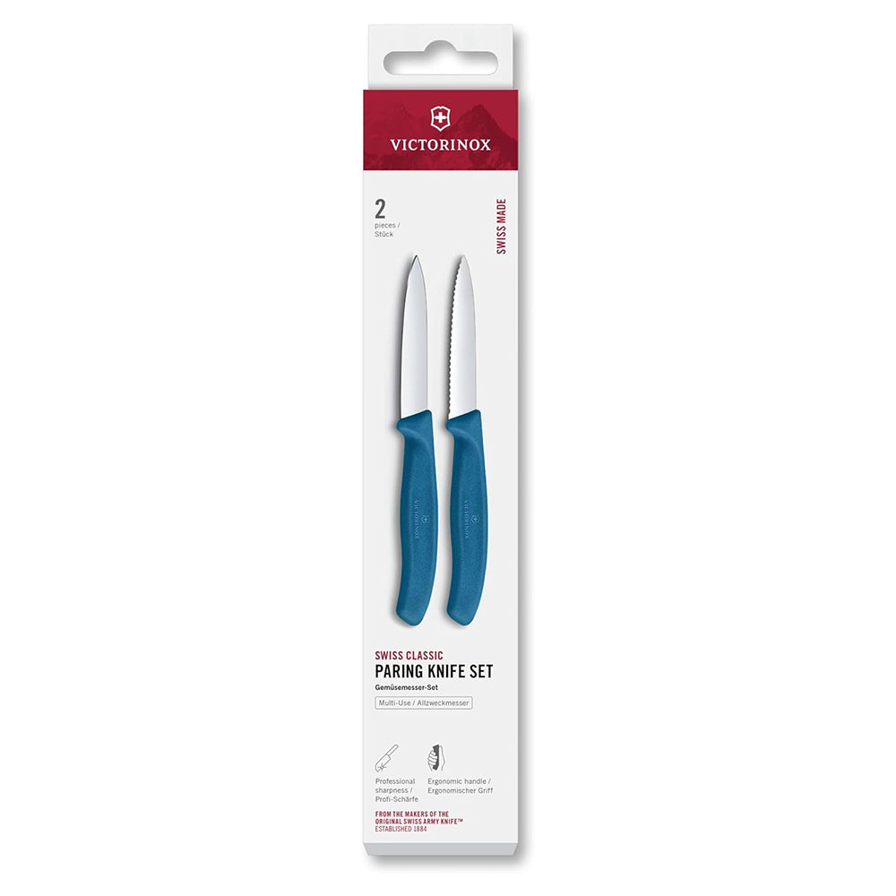 Victorinox Swiss Classic Plain and Serrated Paring Knife Set, 8cm