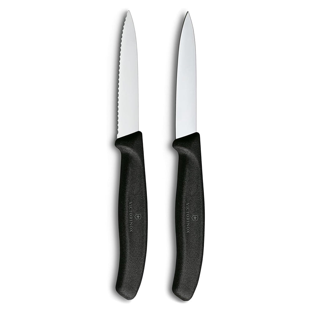 Victorinox Swiss Classic Plain and Serrated Paring Knife Set, 8cm