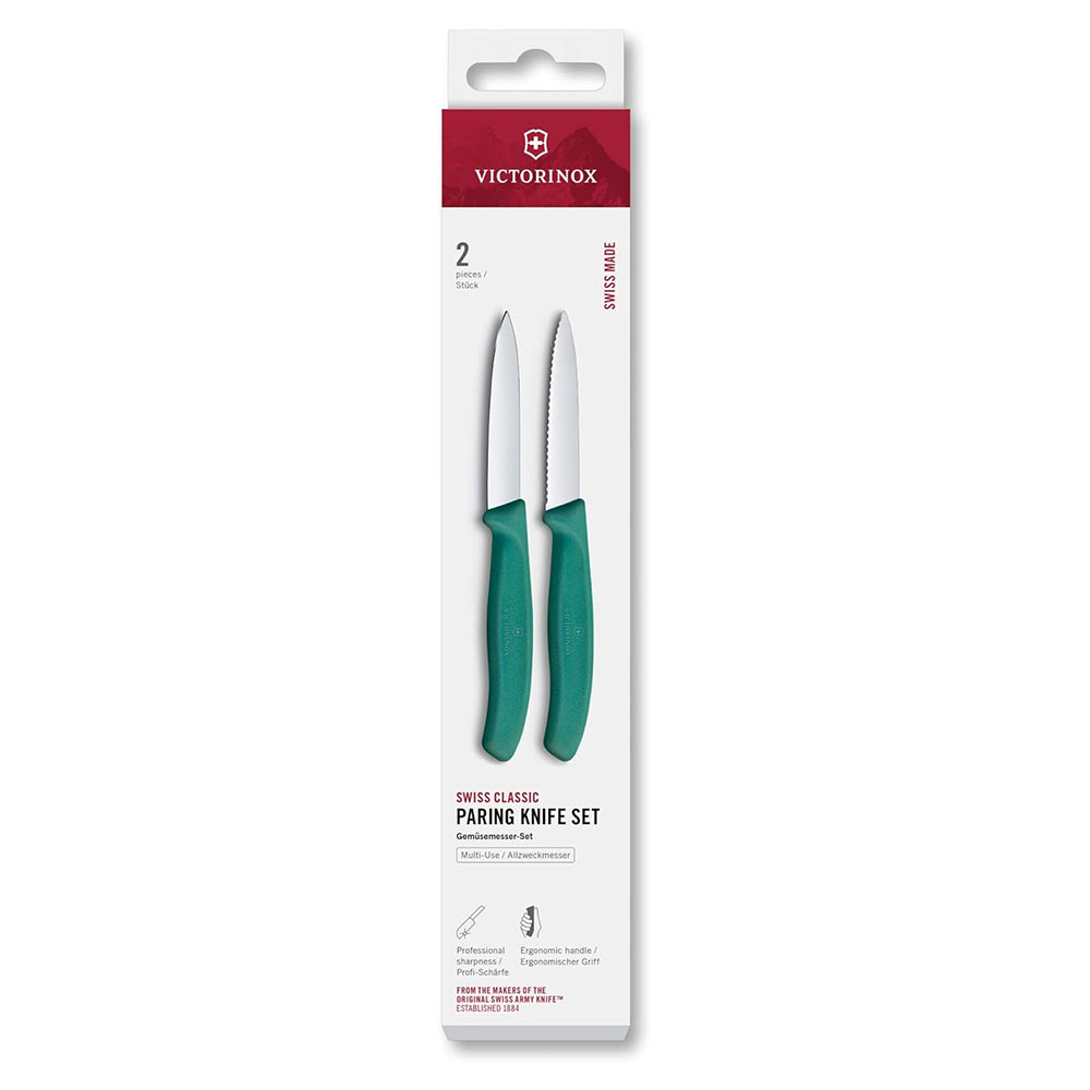Victorinox Swiss Classic Plain and Serrated Paring Knife Set, 8cm