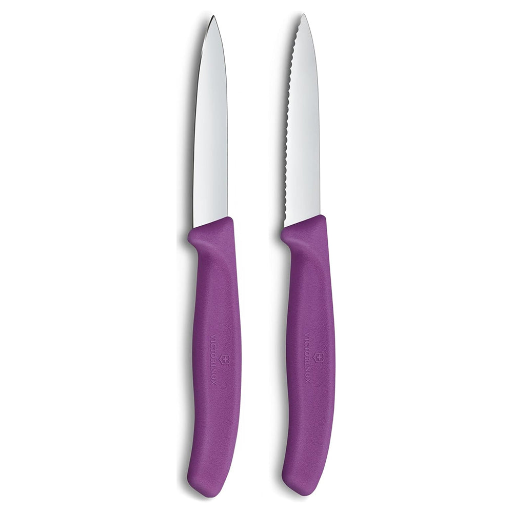 Victorinox Swiss Classic Plain and Serrated Paring Knife Set, 8cm