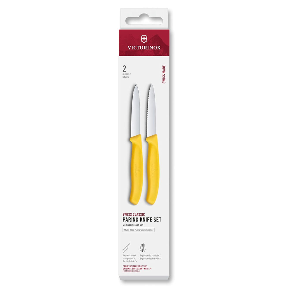 Victorinox Swiss Classic Plain and Serrated Paring Knife Set, 8cm