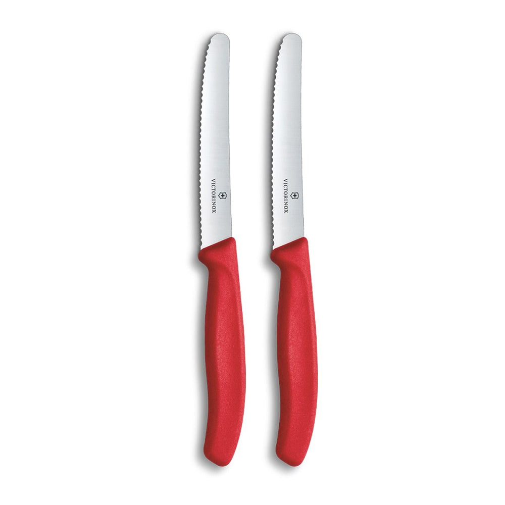 Victorinox Swiss Classic Rounded Serrated Paring Knife Set, 11cm