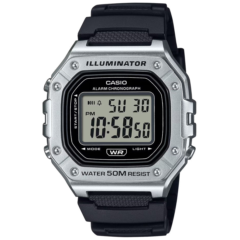 Casio Standard Men's 50m Digital Wrist Watch, W-218HM-7AVDF