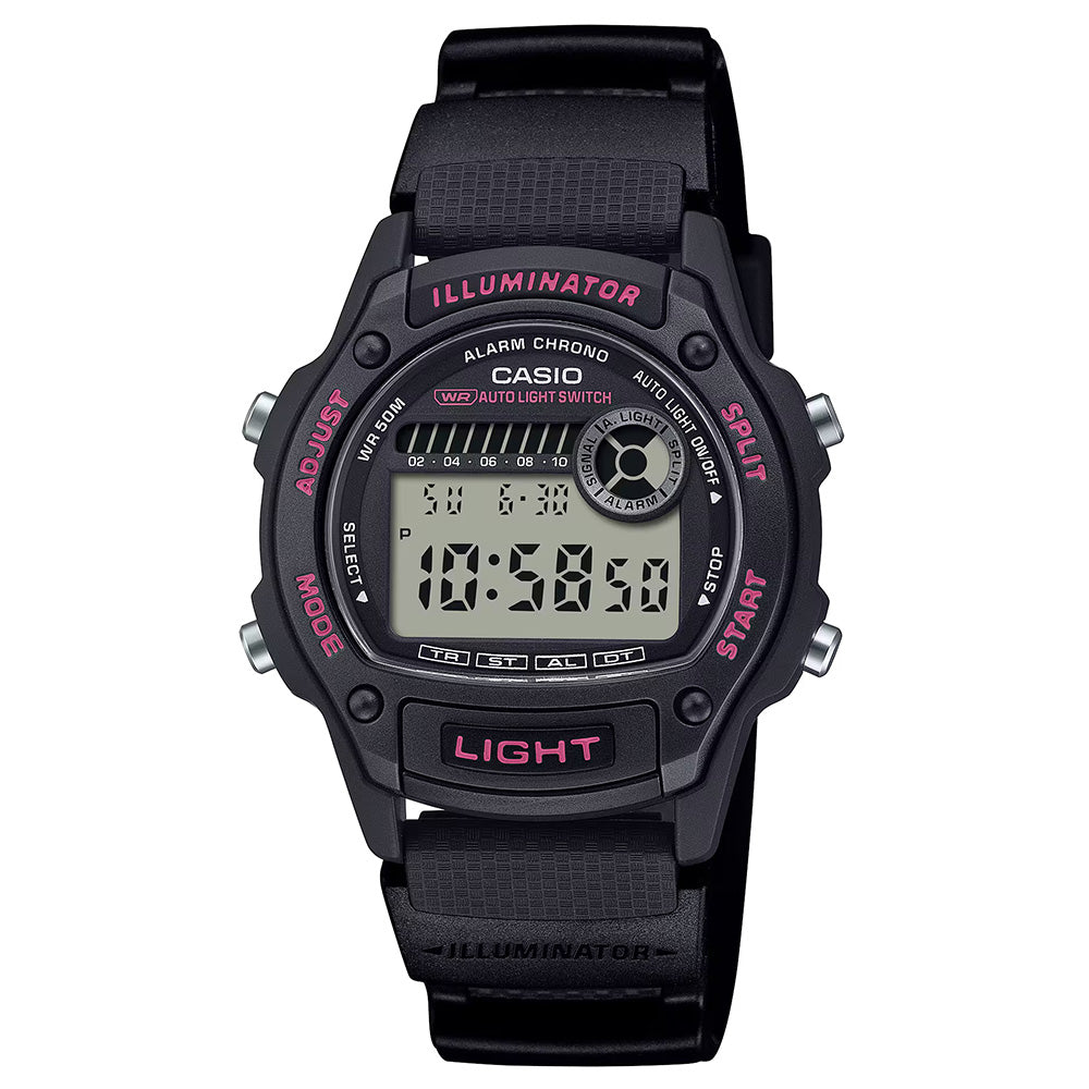 Casio Standard Women's 50m Digital Wrist Watch, W-220H