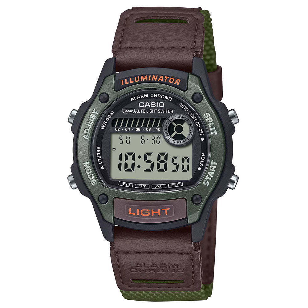 Casio Standard Men's 50m Digital Wrist Watch, W-220HF