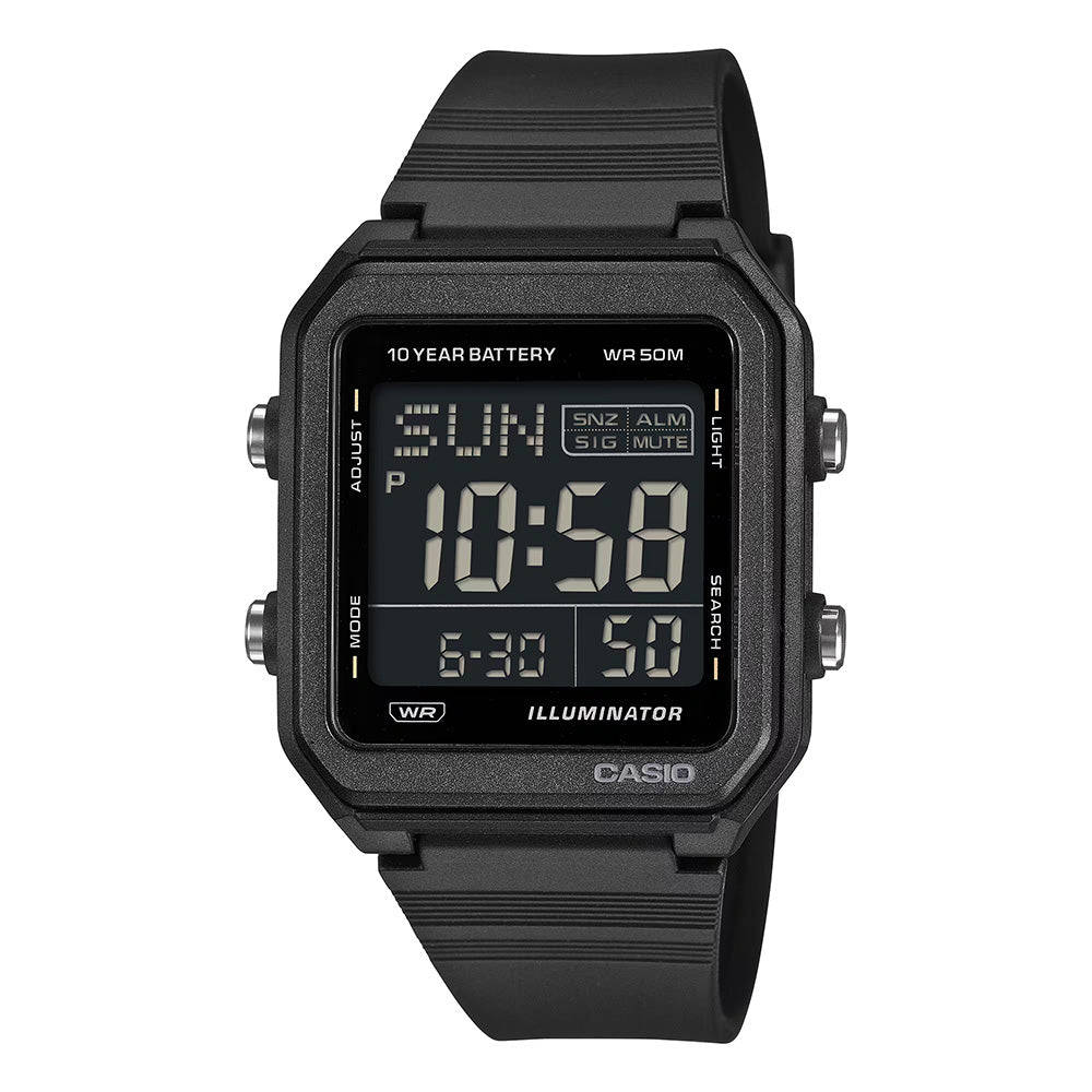 Casio Standard Men's 50m Digital Wrist Watch, W-221H