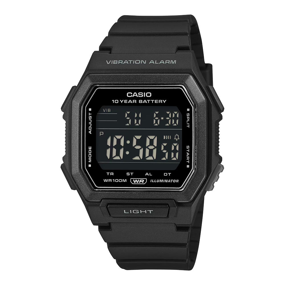 Casio Standard Men's 100m Digital Wrist Watch, W-738H
