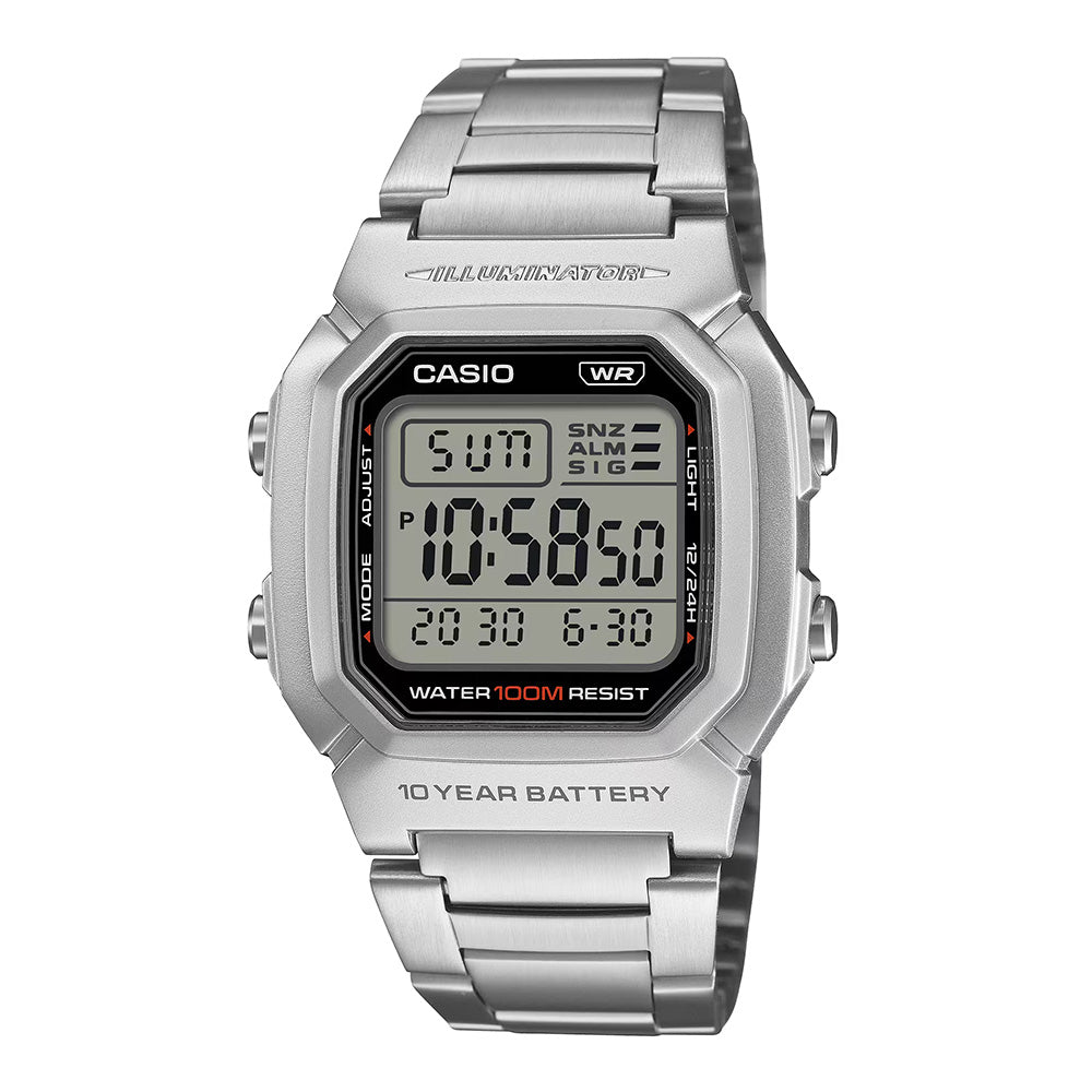 Casio Standard Men's 100m Digital Wrist Watch, W-800HD-1AVDF