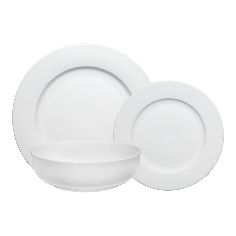 Maxwell & Williams White Basics Urban Rim Dinner Set, 12pc
