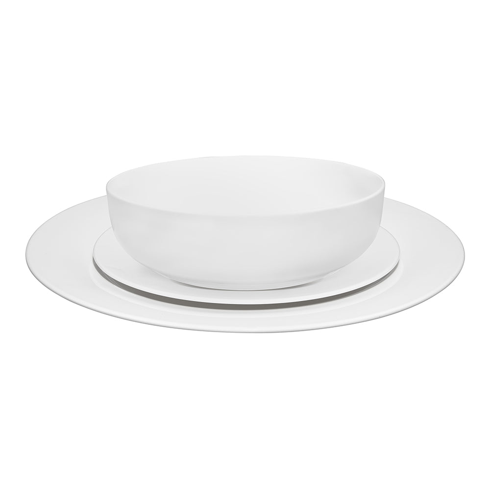 Maxwell & Williams White Basics Urban Rim Dinner Set, 12pc