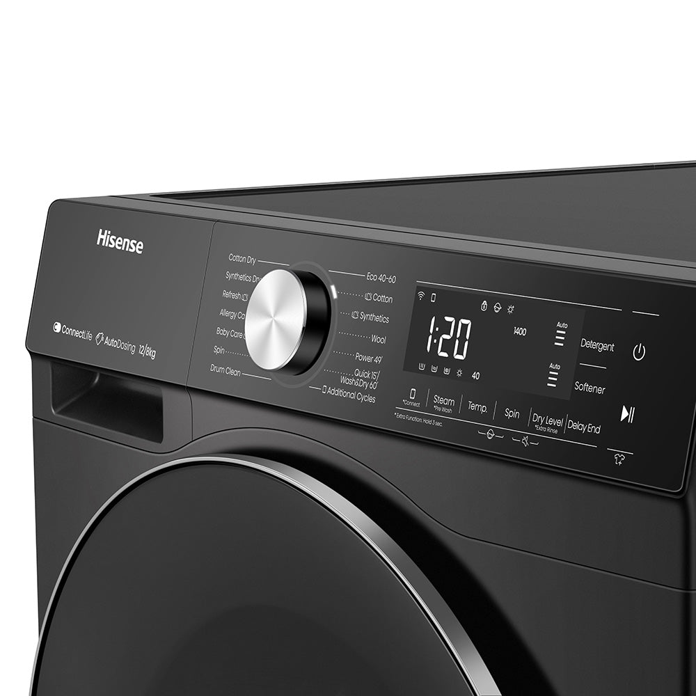 Hisense 12kg Smart Front Loader Washer & Dryer, WD5S1245BB