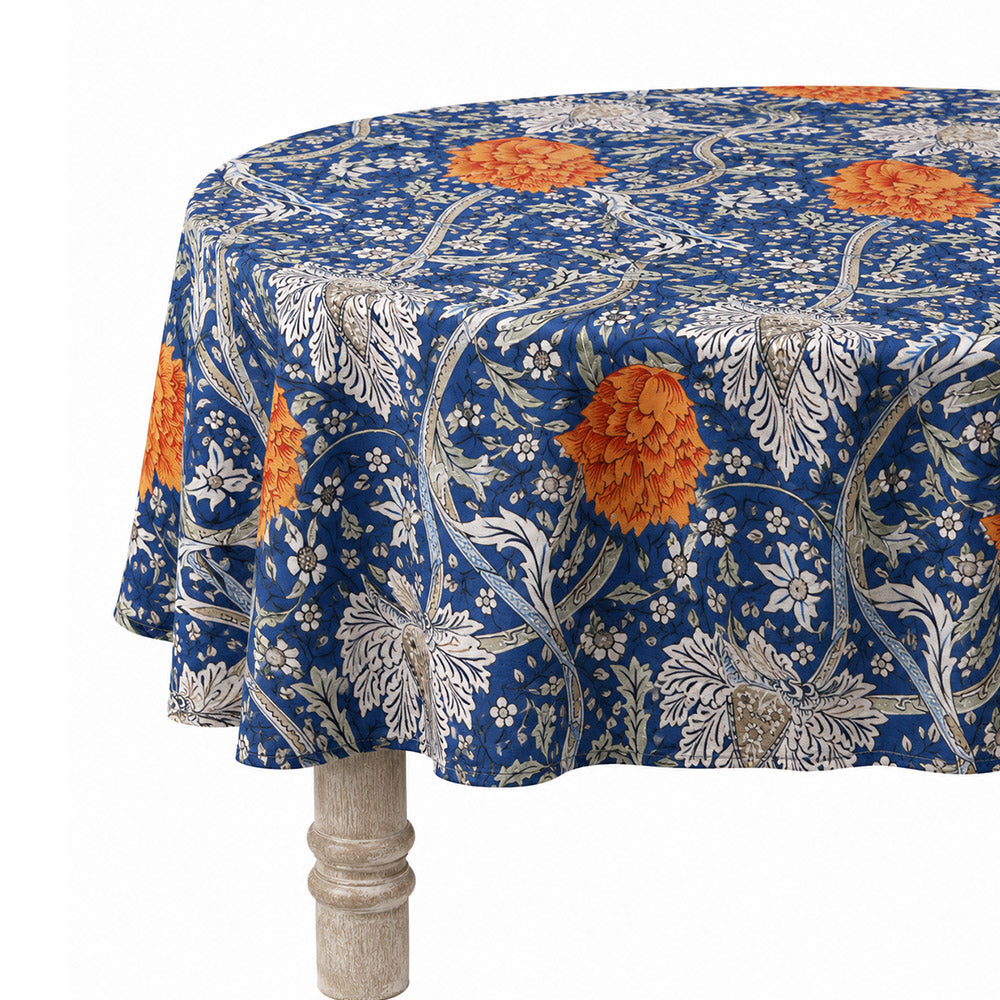 DSA Linen William Morris Orange Bloom Round Tablecloth, 180cm
