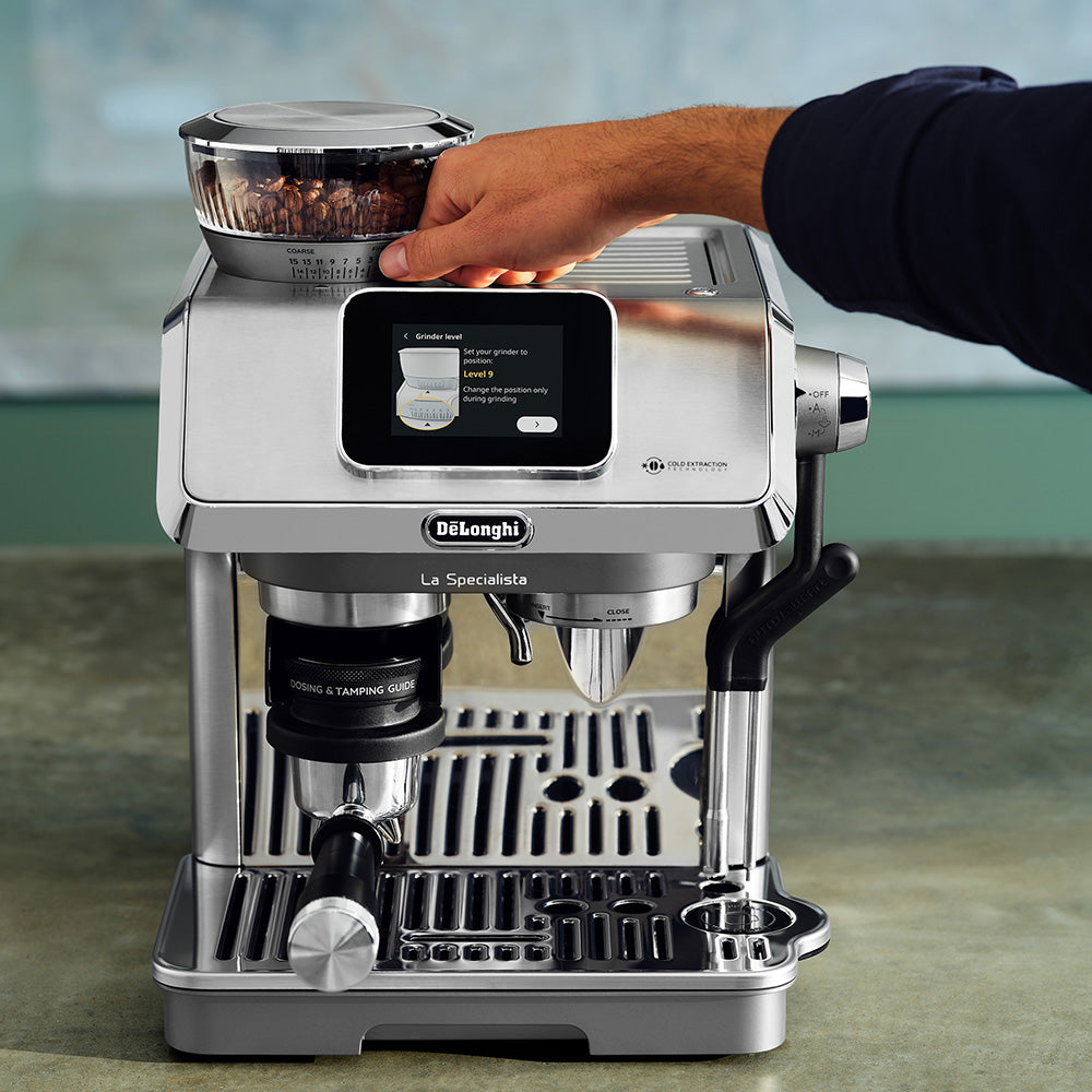 DeLonghi La Specialista Touch Manual Pump Bean to Cup Coffee Machine, EC9455.EX2