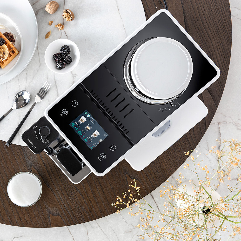 DeLonghi Rivelia Bean To Cup Fully Automatic Arctic White Coffee Machine