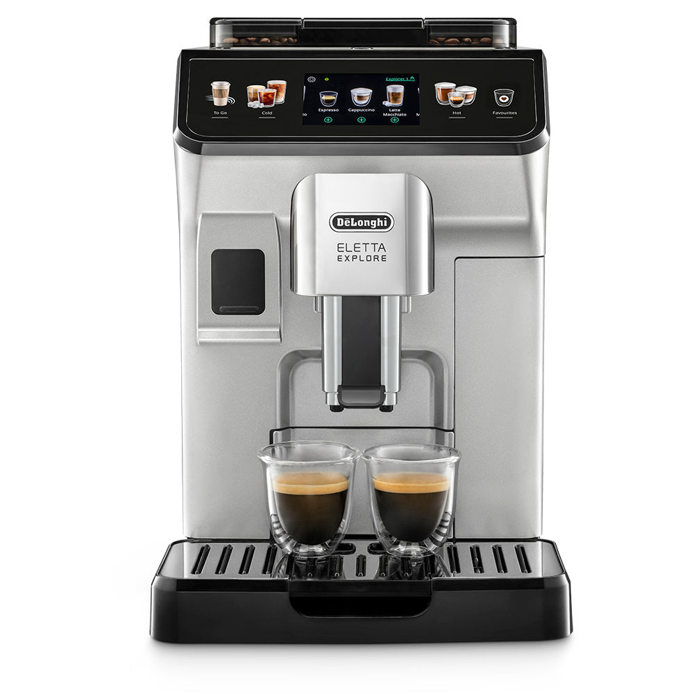 DeLonghi Eletta Explore Hot & Cold Bean-to-Cup Coffee Machine, ECAM450.65S