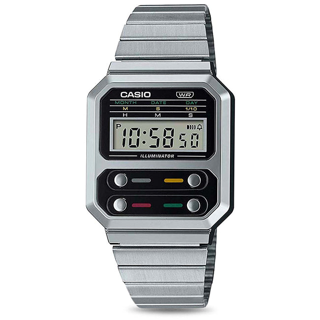 Casio Retro Vintage Digital Wrist Watch, A100WE-1ADF