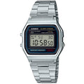 Casio Retro Unisex Silver Digital Wrist Watch, A158WA-1Q