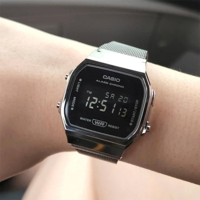 Casio Retro Digital Wrist Watch, A168WEMB-1BDF