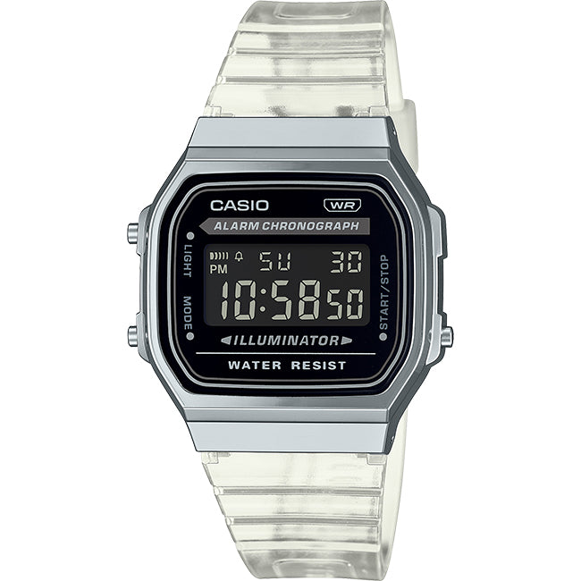 Casio Retro Silver Digital Wrist Watch, A168XES-1BDF