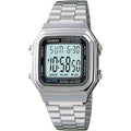 Casio Retro Men's Illuminator Silver Digital Wrist Watch, A178WA-1AUDF