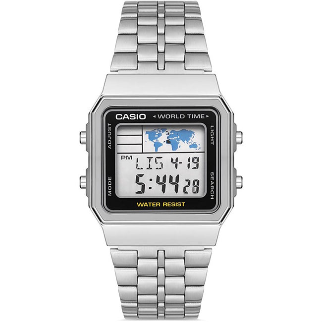 Casio Retro World Time Digital Wrist Watch, A500WA-1DF
