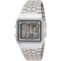Casio Retro Men's World Time Silver Digital Wrist Watch, A500WA-7DF