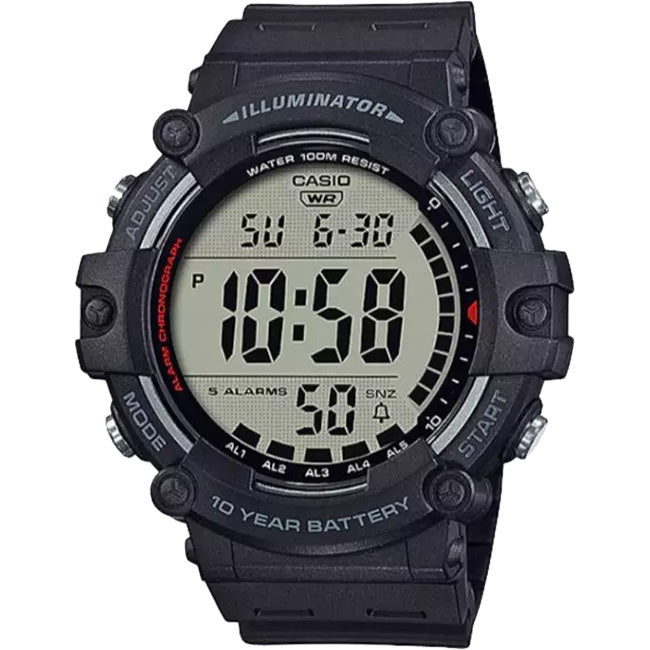 Casio Standard Men's 100m Digital Wrist Watch, AE-1500WH