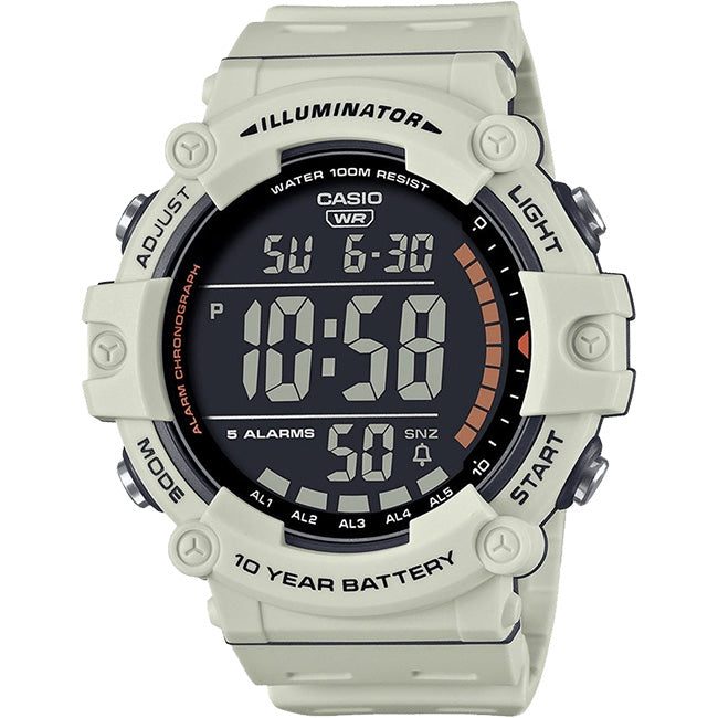 Casio Standard Men's 100m Digital Wrist Watch, AE-1500WH