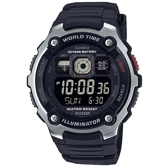 Casio Standard Men's 200m Digital Wrist Watch, AE-2000W