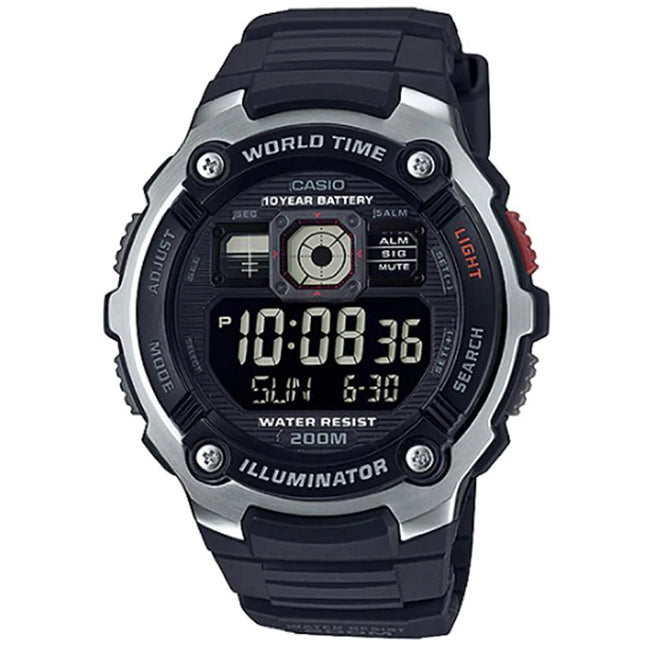 Casio Standard Men's 200m Digital Wrist Watch, AE-2000W