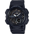 Casio Standard Men's 100m World Time AnaDigi Wrist Watch, AEQ-110W - Black