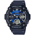 Casio Men's 100m World Time AnaDigi Wrist Watch, AEQ-120W-2AVDF