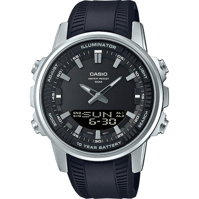 Casio Standard Men's 50m World Time AnaDigi Wrist Watch, AMW-880-1AVDF