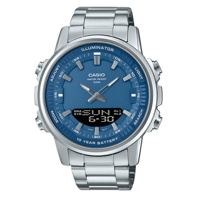 Casio Standard Men's 50m World Time AnaDigi Wrist Watch, AMW-880D