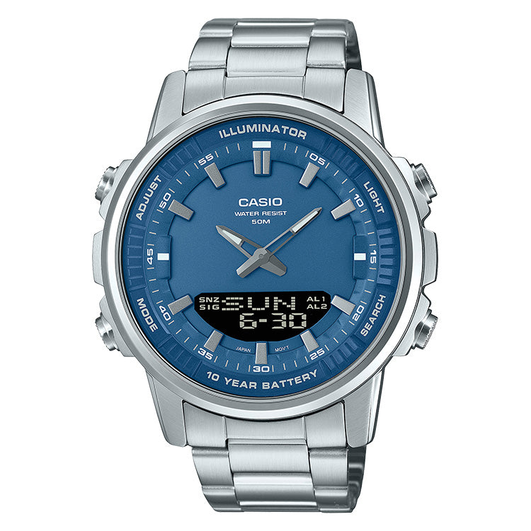 Casio Standard Men's 50m World Time AnaDigi Wrist Watch, AMW-880D