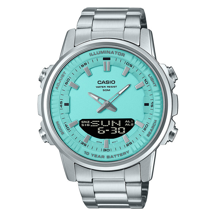 Casio Standard Men's 50m World Time AnaDigi Wrist Watch, AMW-880D