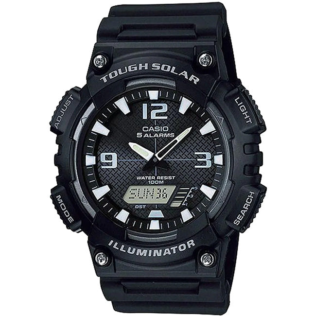 Casio Standard Men's 100m Solar AnaDigi Wrist Watch, AQ-S810W-1AVDF