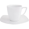 Noritake Arctic White Square Espresso Cup & Saucer, 70ml
